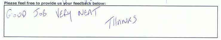 Great job very neat. Thanks